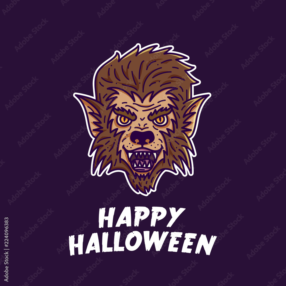 Halloween Werewolf illustration