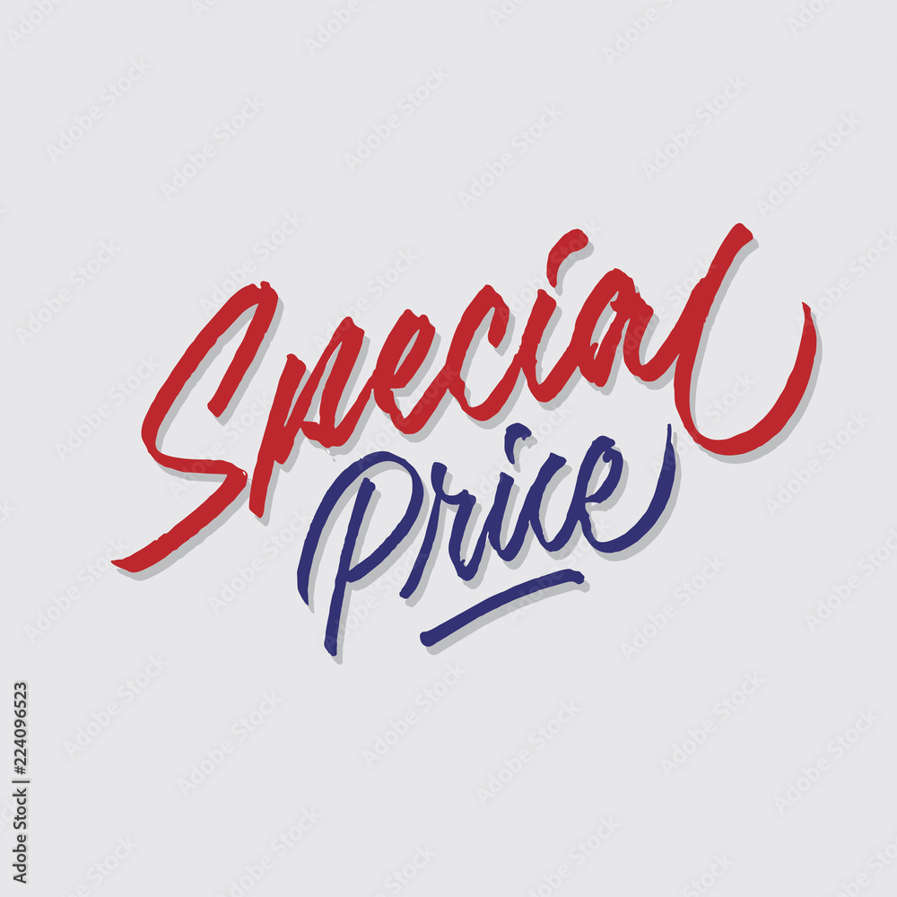 special price hand lettering typography poster