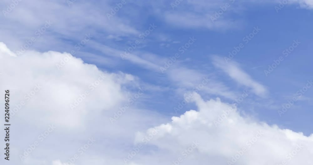 moving clouds go left blue sky time lapse. moving clouds go left blue sky time lapse.