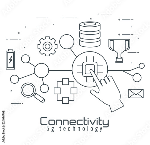 connectivity 5g technology icons