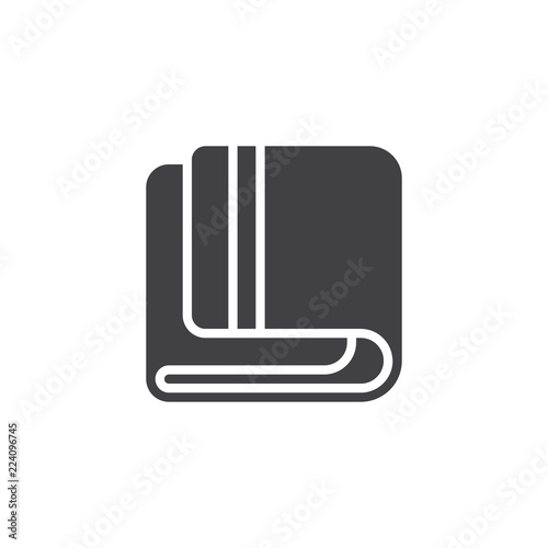 Folded towel vector icon. filled flat sign for mobile concept and web design. Bath towels solid icon. Symbol, logo illustration. Pixel perfect vector graphics