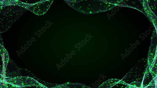 Abstract sci-fi frame of gl...