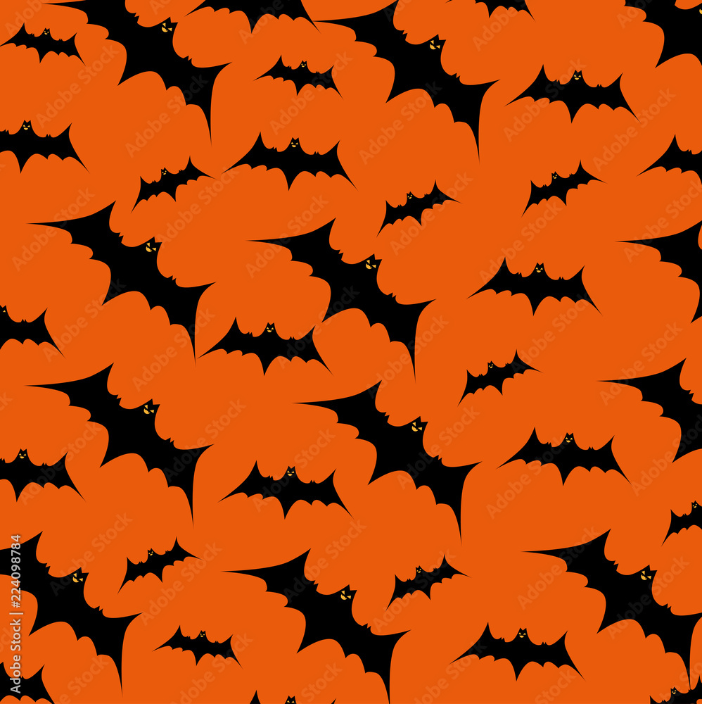 halloween card with bats flying pattern halloween card with bats flying pattern