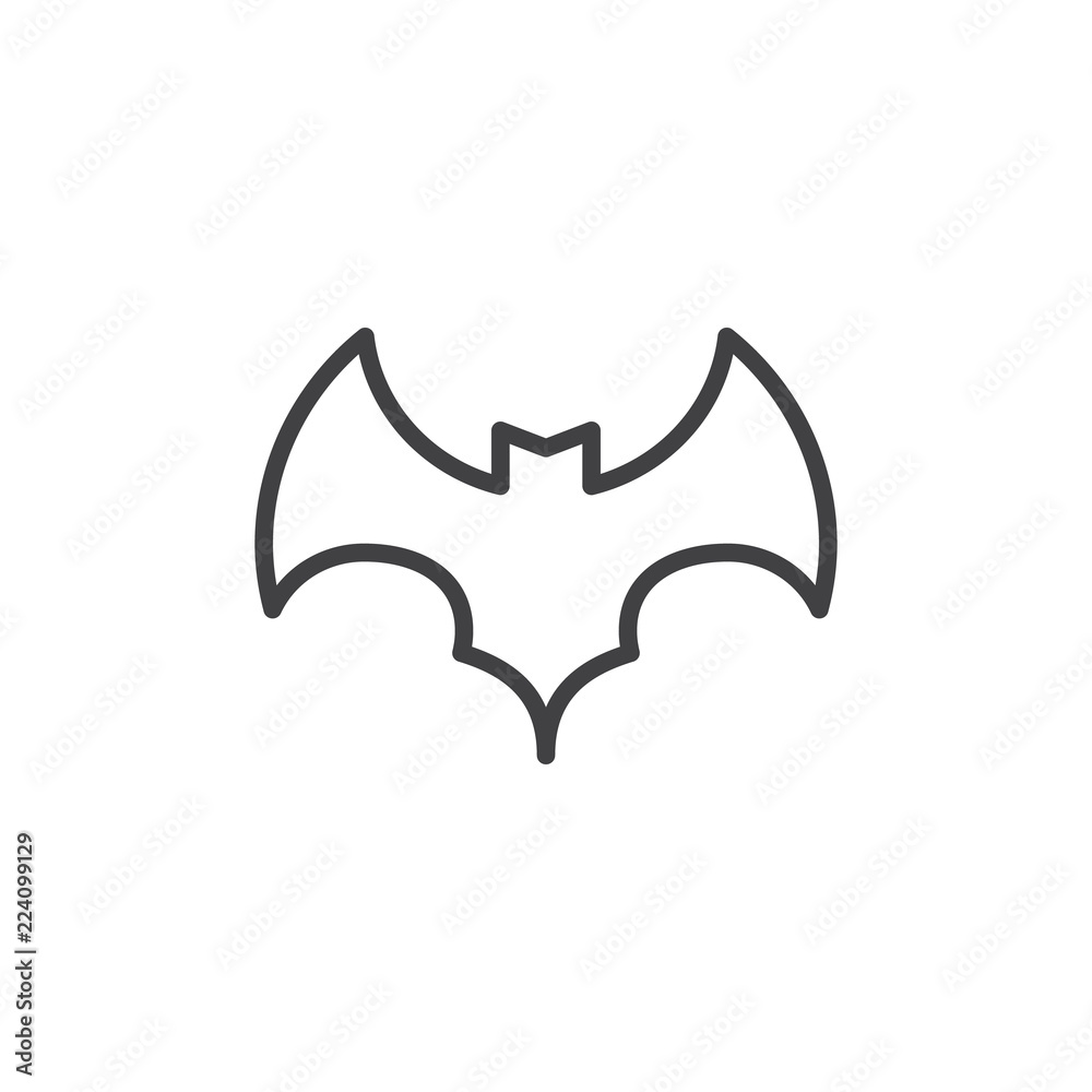 Continuous one line bat drawing vector art illustration 28594291 Vector Art  at Vecteezy