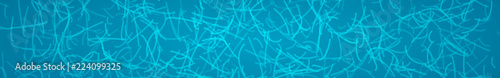 Abstract horizontal banner or background of intersecting curves in light blue colors.