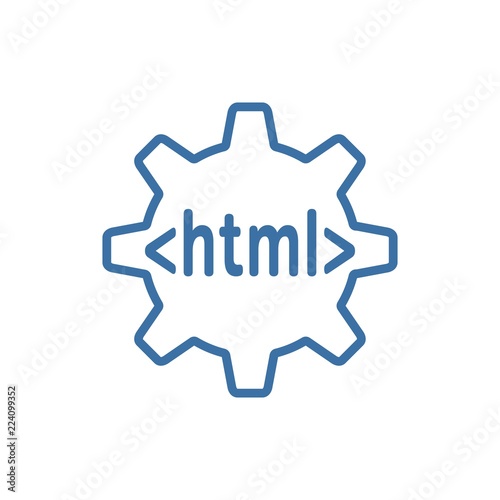 HTML программирование. Сервис. Векторная иконка.