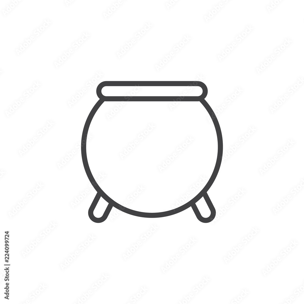 Halloween cauldron outline icon. linear style sign for mobile concept and web design. Witch cauldron simple line vector icon. Symbol, logo illustration. Pixel perfect vector graphics Halloween cauldron outline icon. linear style sign for mobile concept and web design. Witch cauldron simple line vector icon. Symbol, logo illustration. Pixel perfect vector graphics
