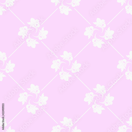 abstract floral seamless pattern with netting and leaves