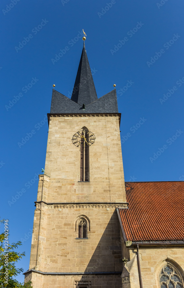 Tower of the St. Servatius church in Duderstadt, Germany