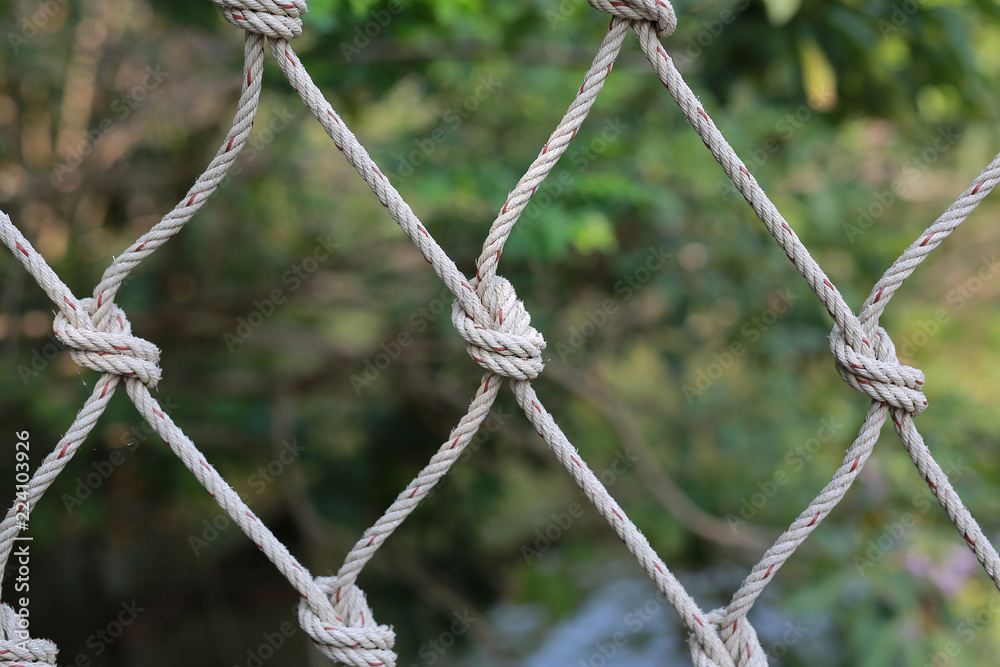 climb net rope close up background and textures.