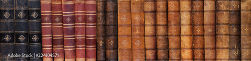 Row of ancient books