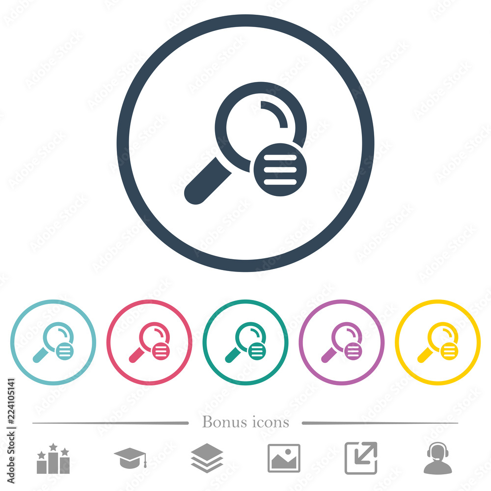 Search options flat color icons in round outlines Search options flat color icons in round outlines