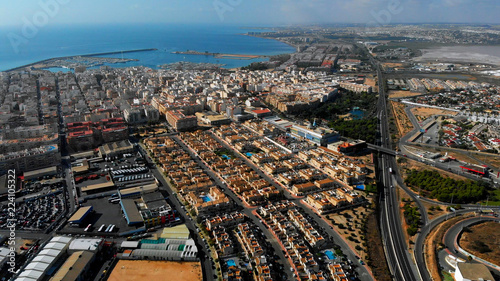 Aerial photography of Torrevieja city. Spain
