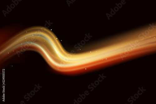 Magic glowing light swirl trail trace effect. Graphic concept for your design