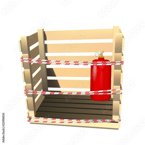 The cylinder with liquefied gas. Container for transportation. Vector illustration.