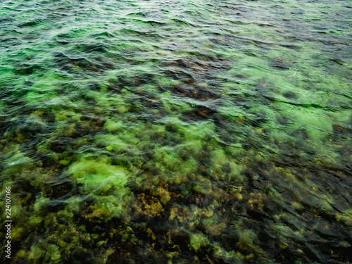 Beautiful Green Sea surface on the ocean surface background