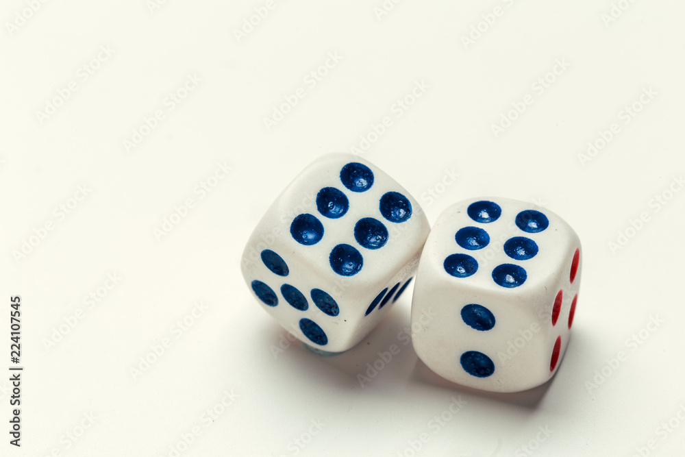 dice isolated on white background dice isolated on white background