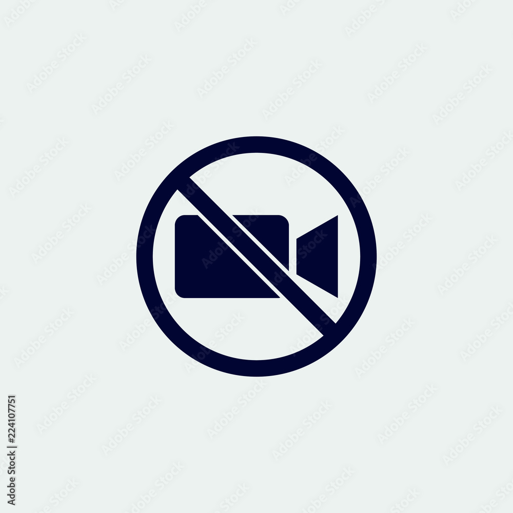 no camera icon, vector illustration. flat icon no camera icon, vector illustration. flat icon