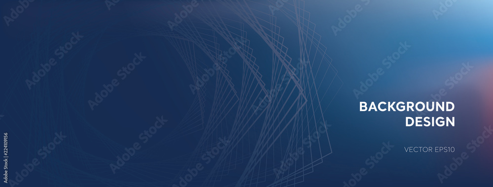 Fototapeta premium Modern abstract creative design blue banner background