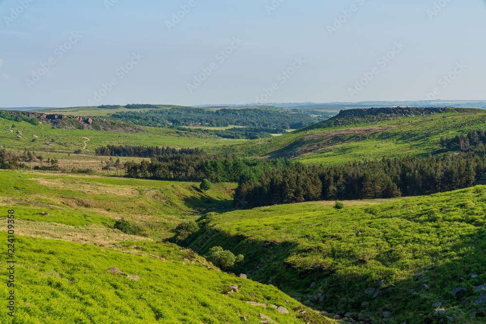 Peak District landscape near Upper Burbage, South Yorkshire, England, UK