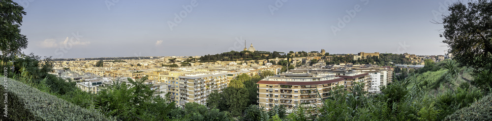 Panoramic view over the city of Rome