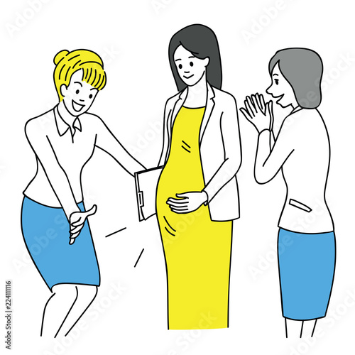 Celebrate pregnant businesswoman