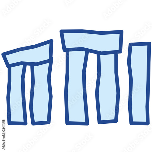 Stonehenge London / Großbrittanien Vector Icon Illustration