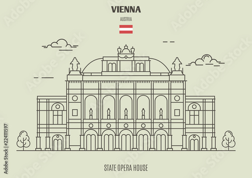 State Opera Housel in Vienna, Austria. Landmark icon