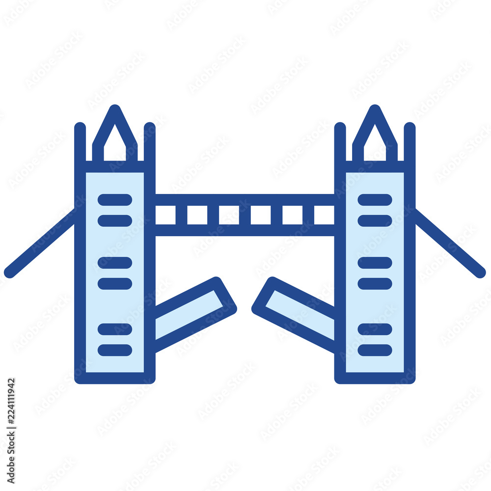 Tower Bridge Vector Icon Illustration Tower Bridge Vector Icon Illustration