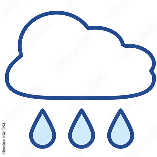 Regenwolke / Niederschlag Vector Icon Illustration