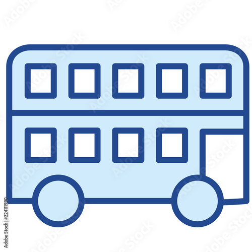 Doppeldeckerbus / Großbrittanien Vector Icon Illustration