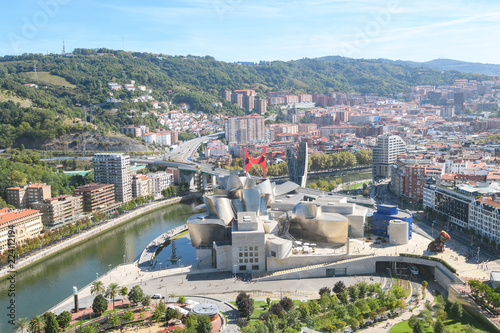 Bilbao skyline from a lookout tower, Spain photo