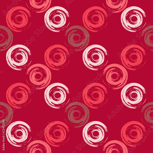 Polka dot seamless pattern. Geometric background. Ink blots. Dots, circles and buttons. Тextile rapport.