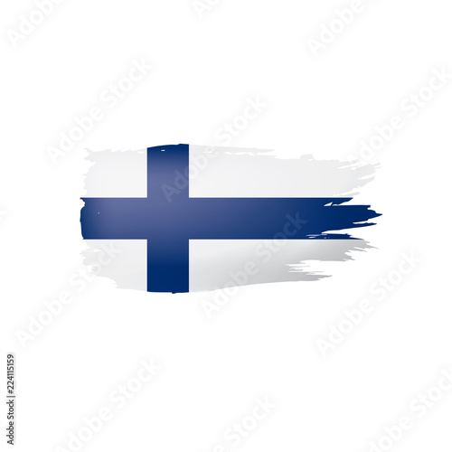 Finland flag, vector illustration on a white background.