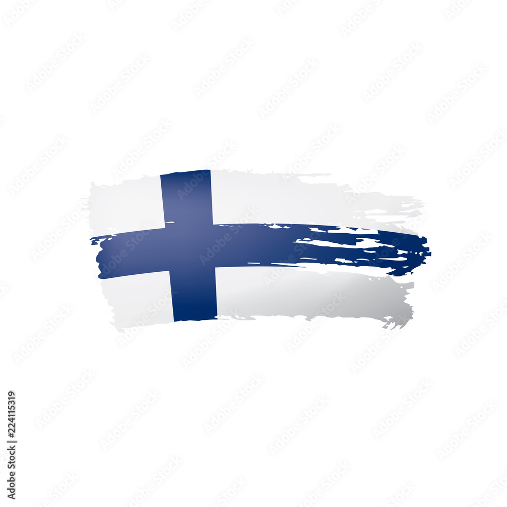 Finland flag, vector illustration on a white background. Finland flag, vector illustration on a white background.