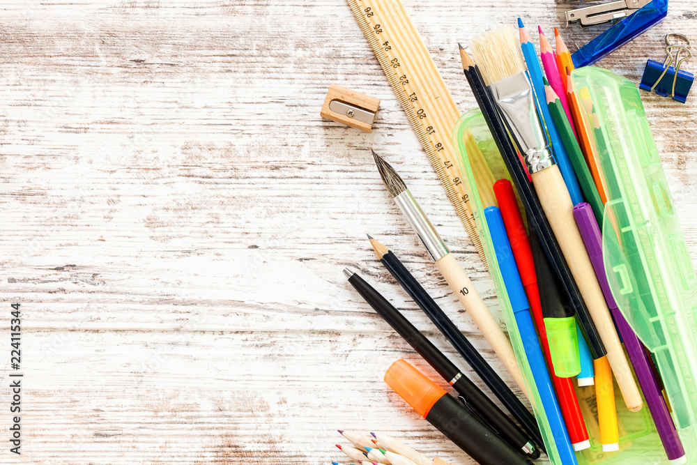 Fototapeta premium School stationery