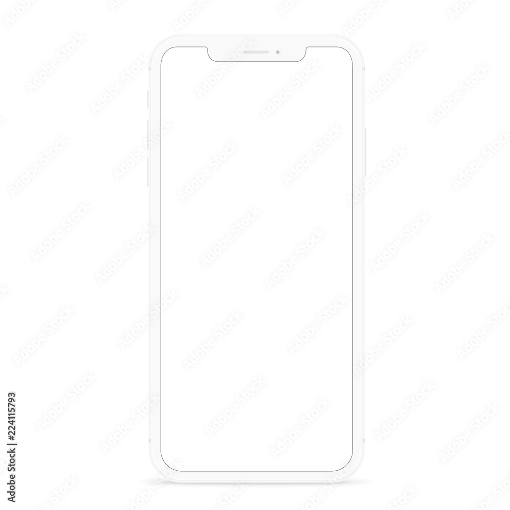 vector drawing modern smart phone, white flat phone design white screen vector drawing modern smart phone, white flat phone design white screen