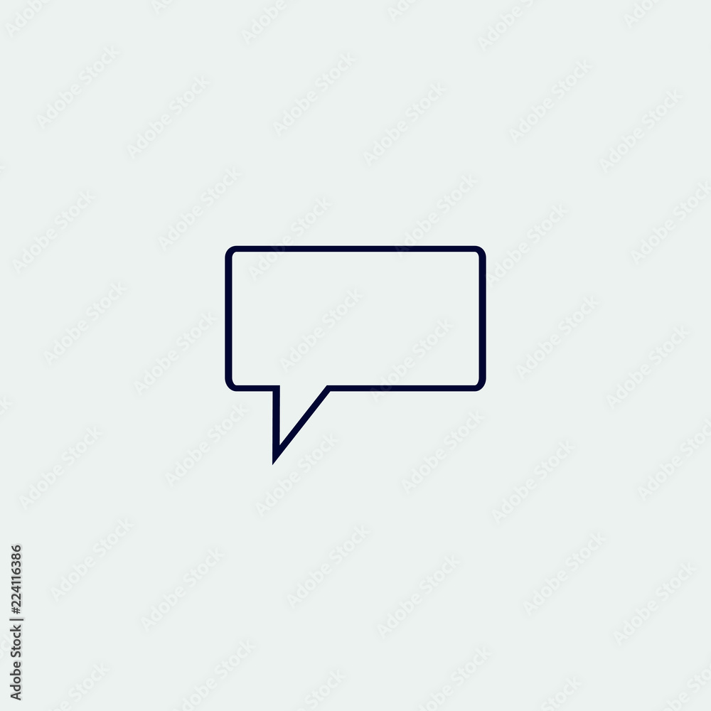 speech bubble icon vector illustration. flat icon speech bubble icon vector illustration. flat icon