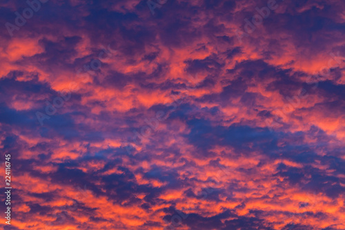 Colorful cloudy sky. Natural photo background © evannovostro