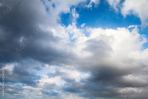 Fototapeta Naklejka Na Ścianę i Meble -  White clouds in blue sky, natural background