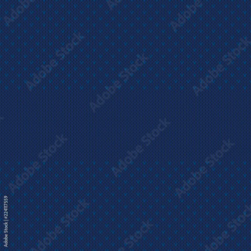 Winter Holiday Knitted Background with a Place for Text. Wool Knit Sweater Texture Imitation with Shades of Blue Colors