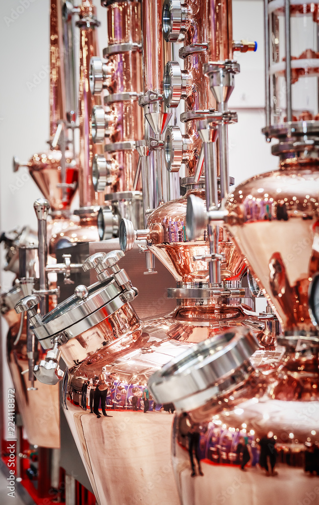 fragment of copper alembic for making alcohol fragment of copper alembic for making alcohol