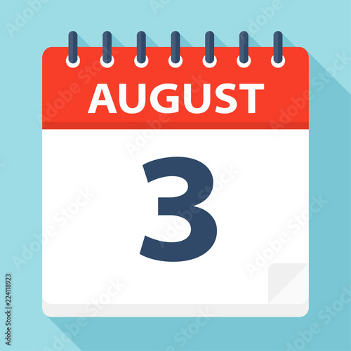 August 3 - Calendar Icon
