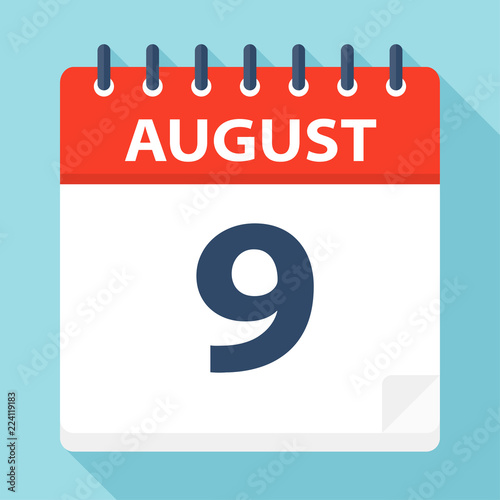 August 9 - Calendar Icon