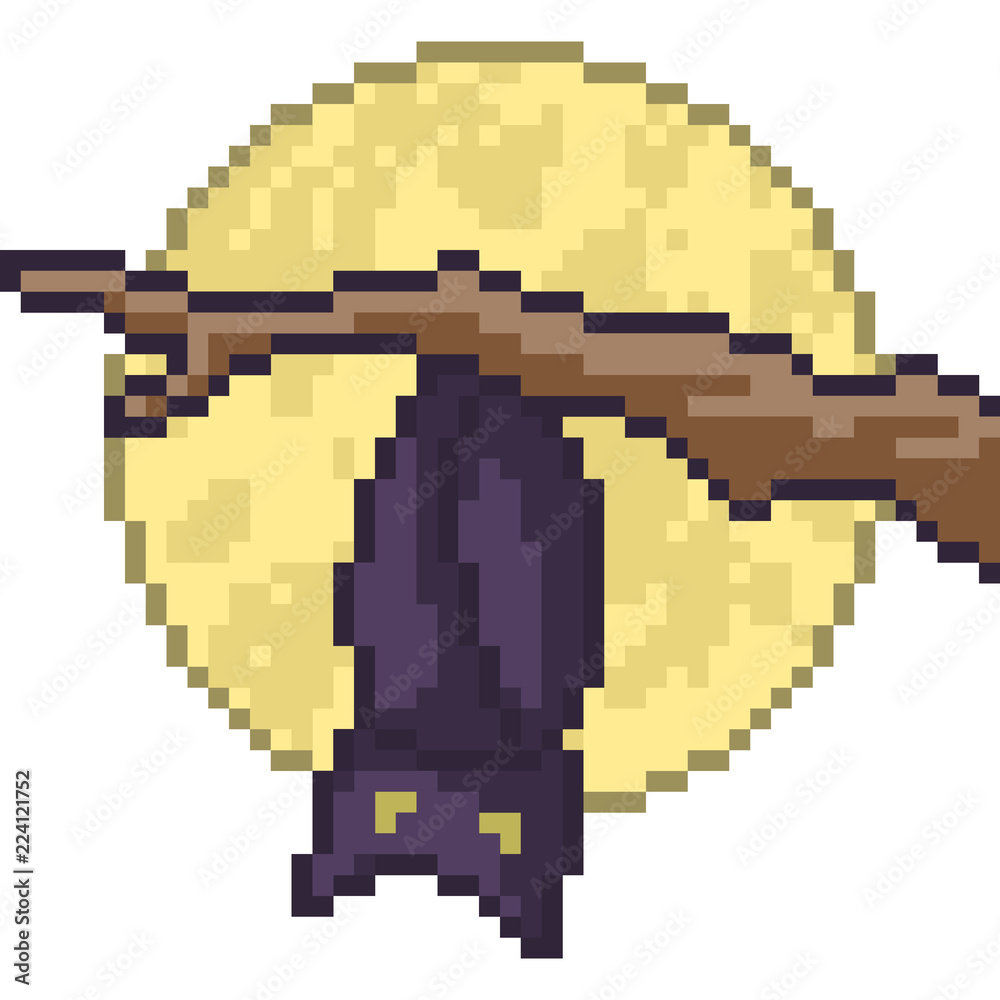 vector pixel art full moon night vector pixel art full moon night