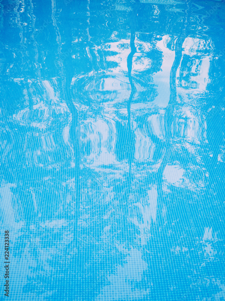 swimming pool bottom caustics ripple and flow with waves background