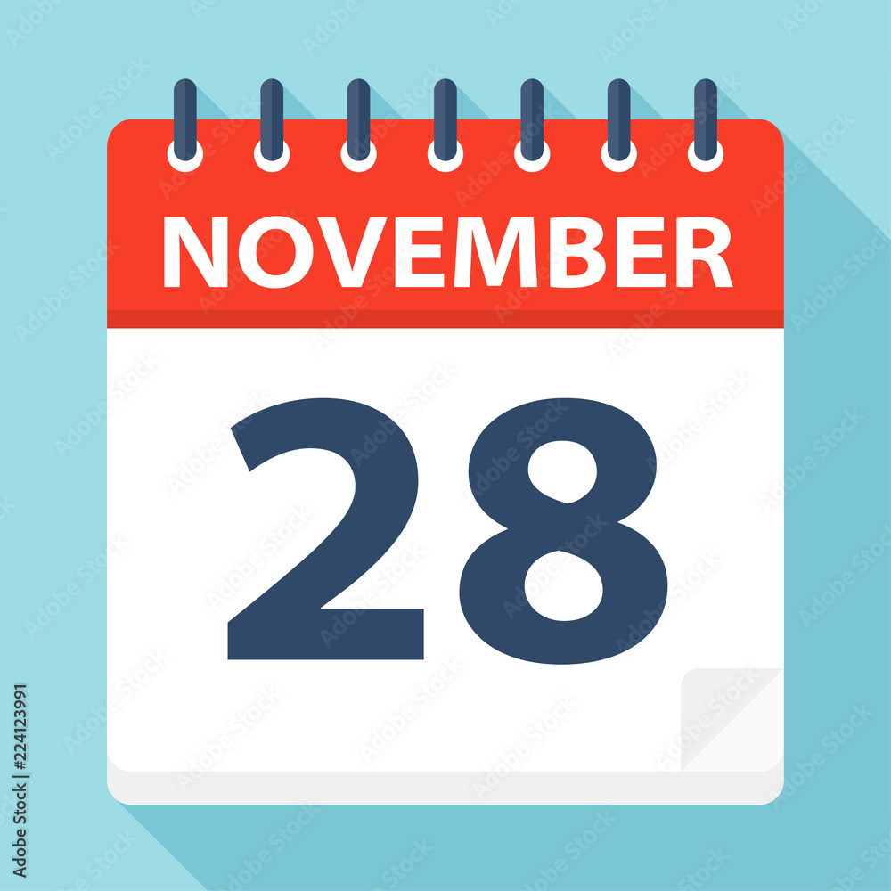 November 28 - Calendar Icon November 28 - Calendar Icon