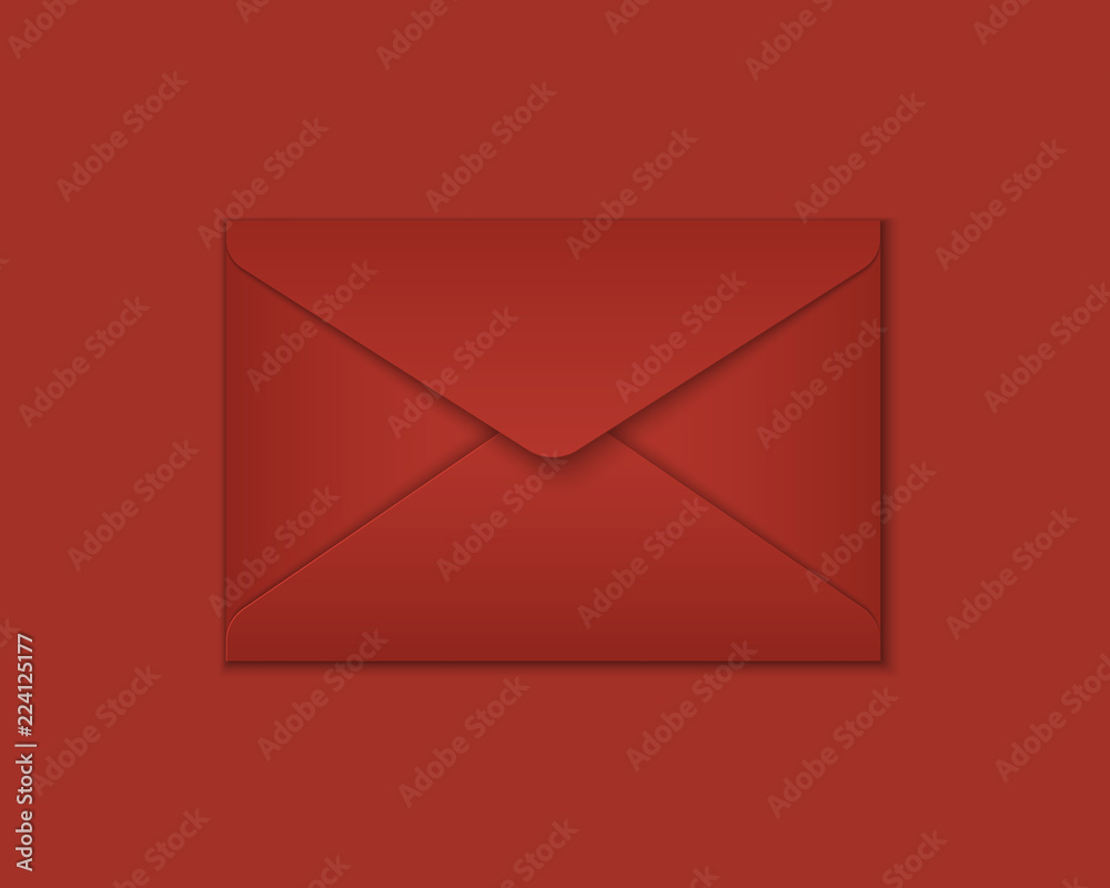 Red envelope with shadow Red envelope with shadow
