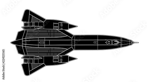 vector draw of modern American jet aircraft.