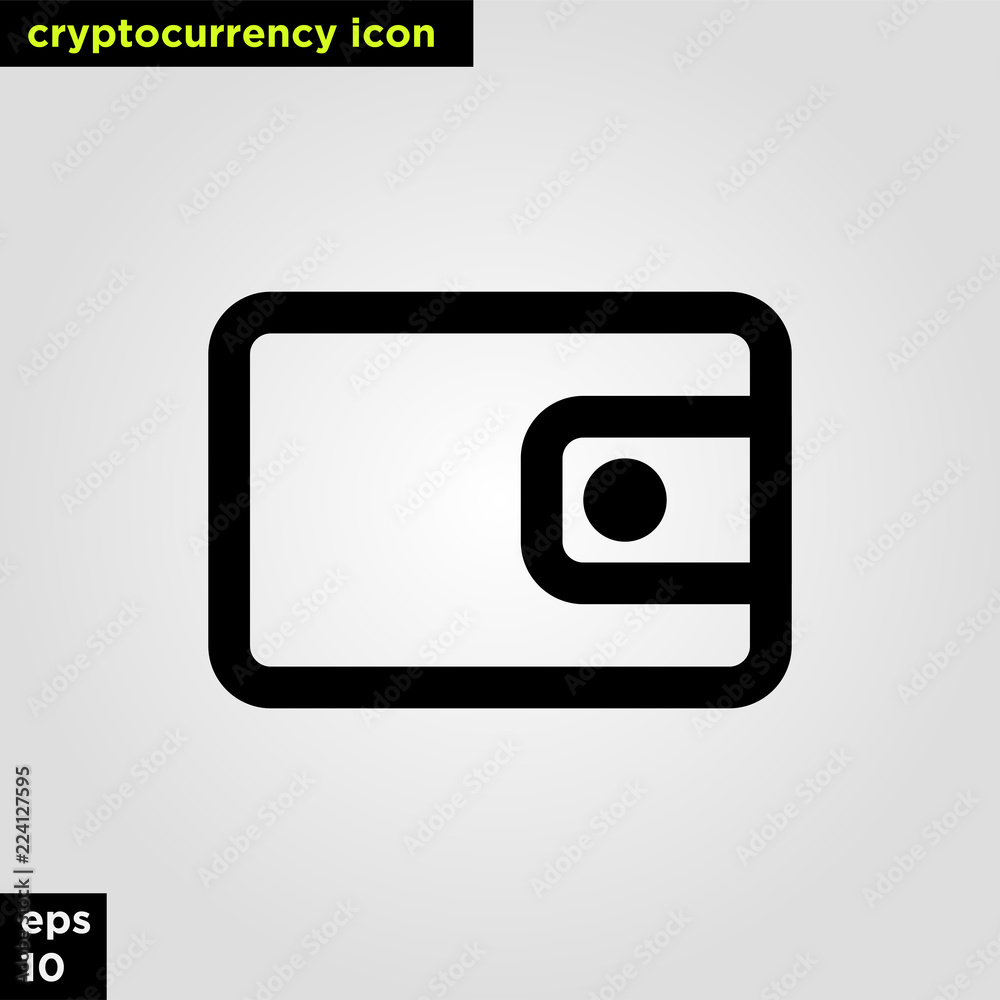 Cryptocurrency icon wallet set line version. Modern computer network technology sign and symbol Cryptocurrency icon wallet set line version. Modern computer network technology sign and symbol